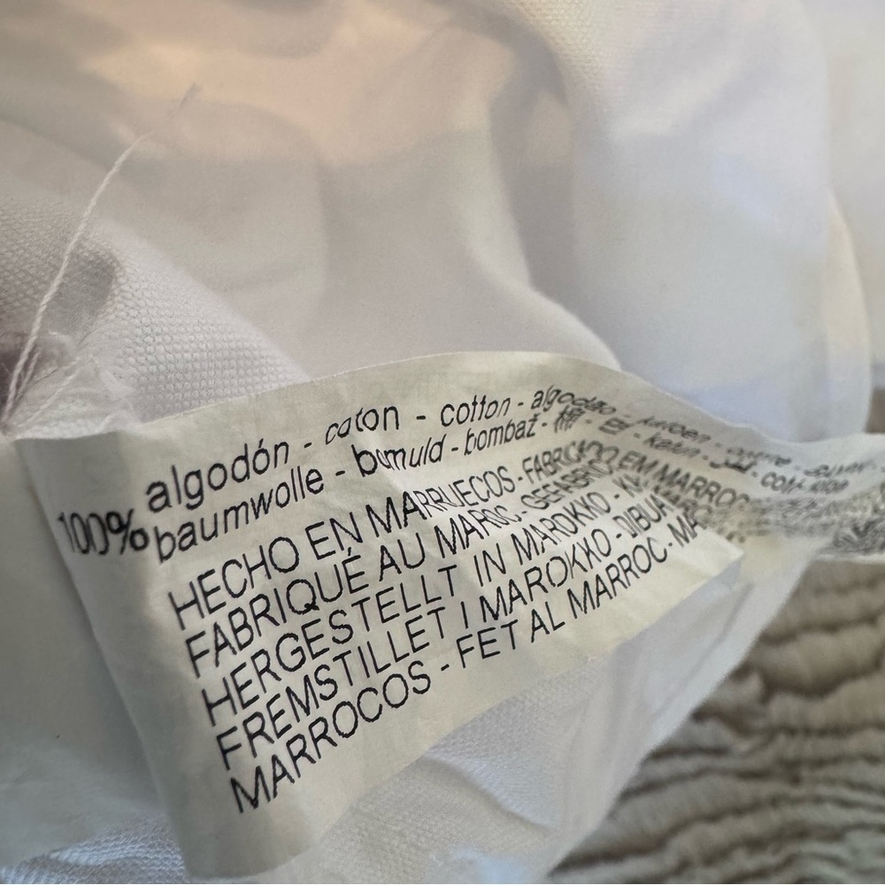 Zara White Button Down Tiered Ling Sleeve Mini Dress 100% Cotton Size XS - Picture 13 of 14